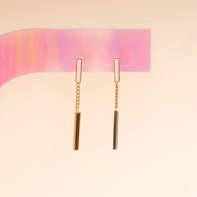 Bar Dangle Stud Earrings sold by Modcloth