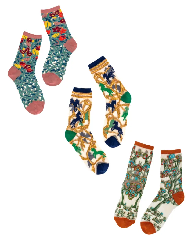 Sheer Socks Bundle 3 🌳 Nature Lovers sold by Modcloth