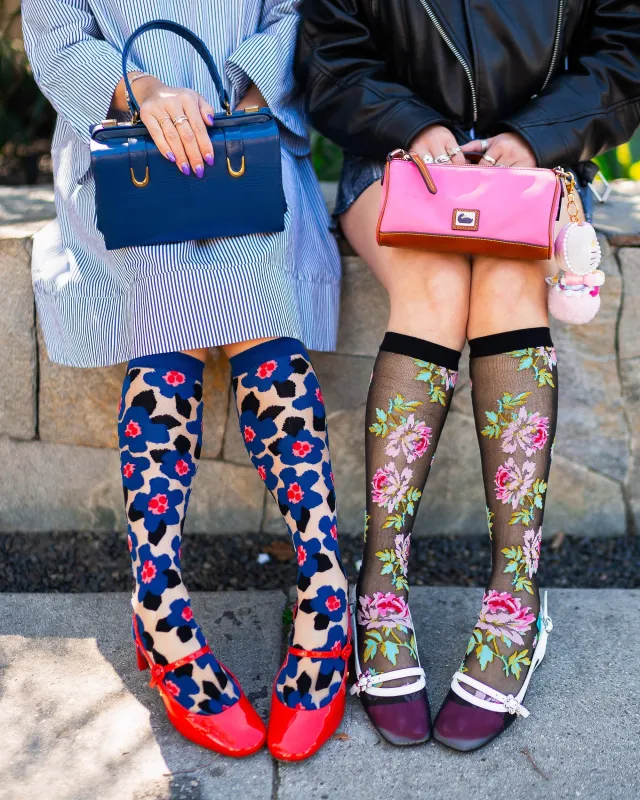 Floral Knee High Sheer Socks Bundle sold by Modcloth