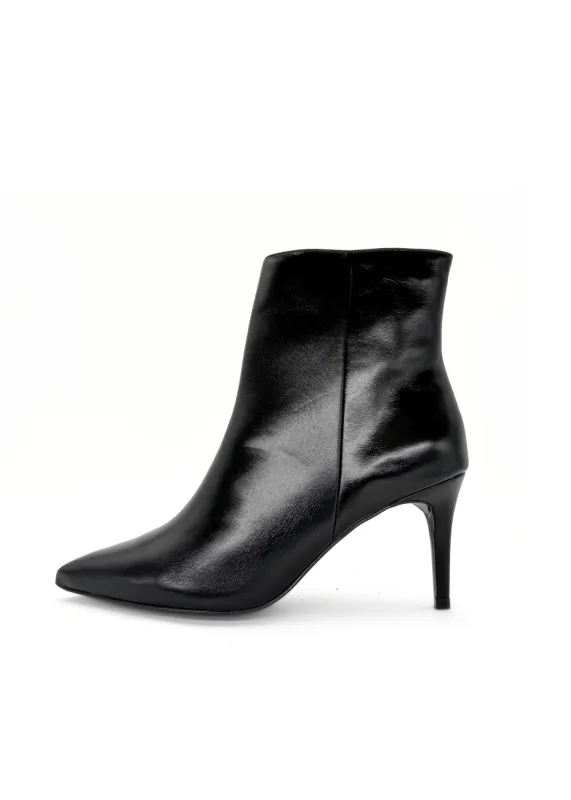 Jennifer Shiny Leather Booties sold by Modcloth