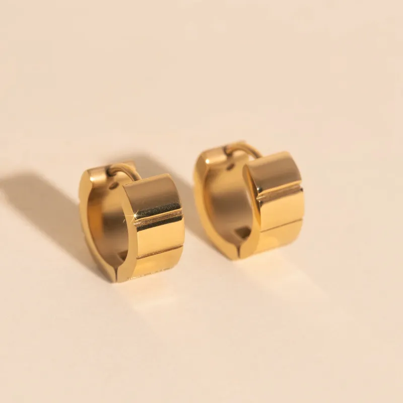 Step Super Chunky Huggie Hoop Earrings sold by Modcloth