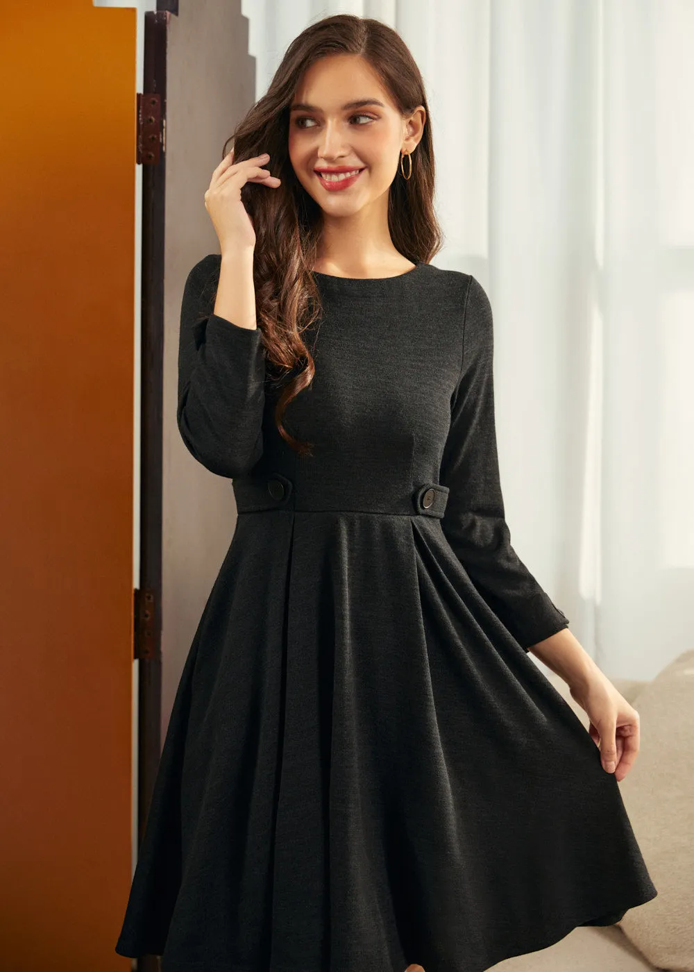 After Dark Fit & Flare Dress sold by Modcloth product image thumbnail 5