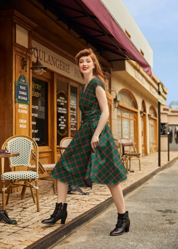 Holiday Plaid Greta Dress sold by Modcloth