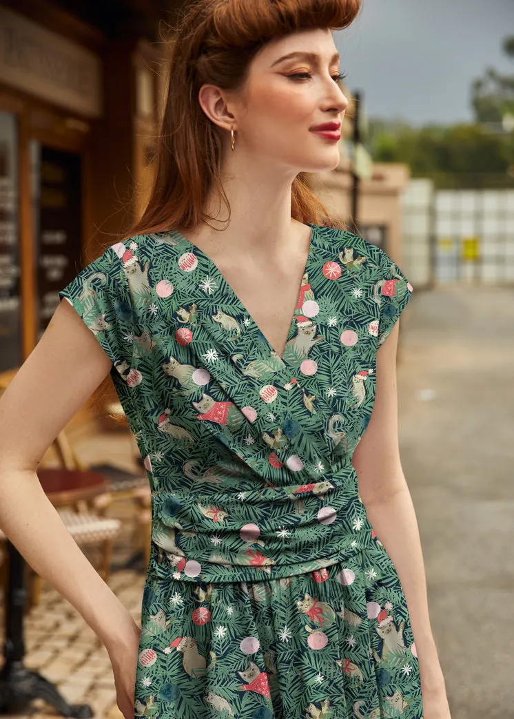 Holiday Cats Greta Dress sold by Modcloth