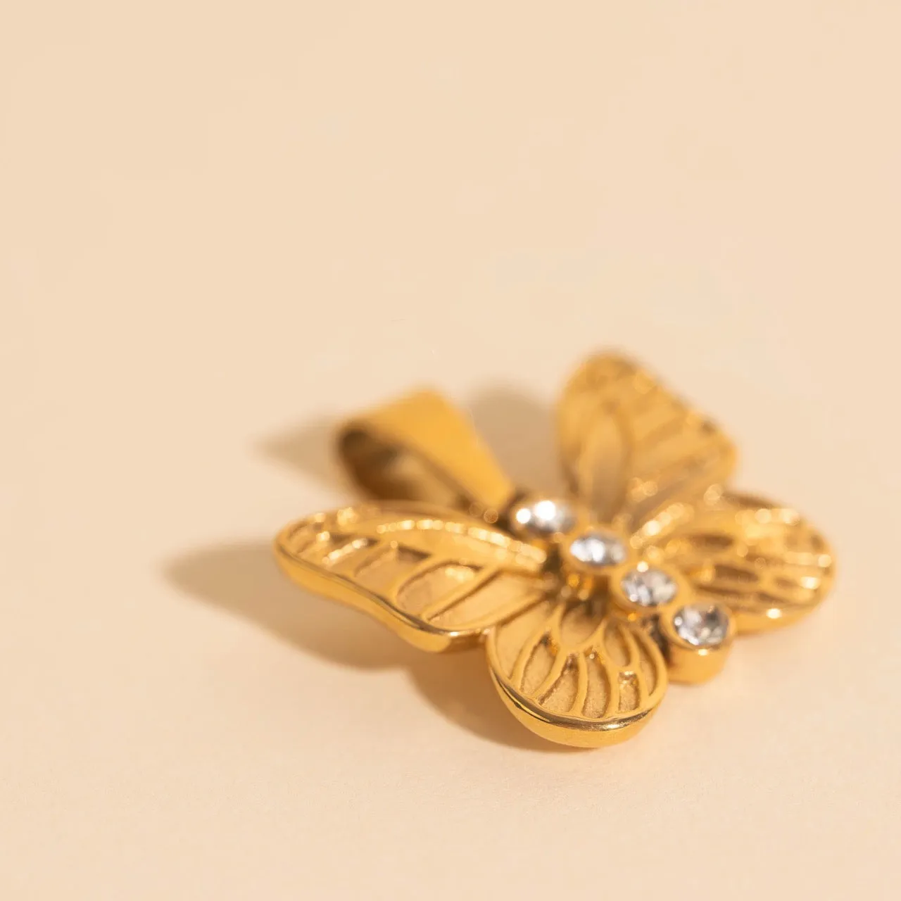 Butterfly Crystal Necklace Charm sold by Modcloth product image thumbnail 3