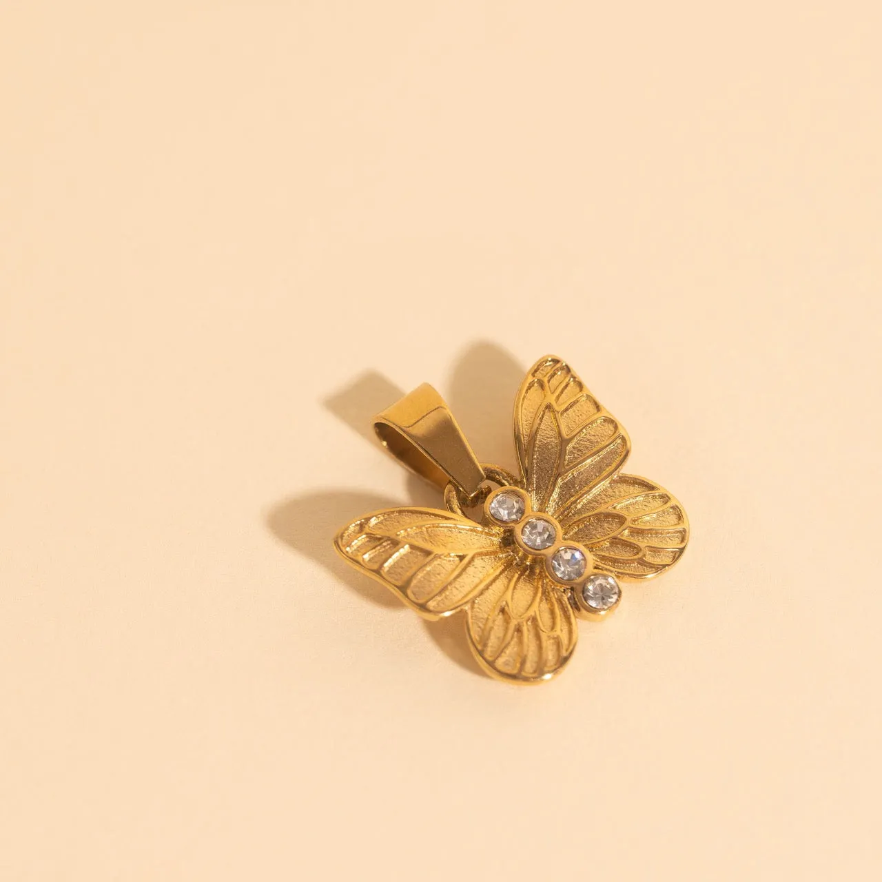 Butterfly Crystal Necklace Charm sold by Modcloth