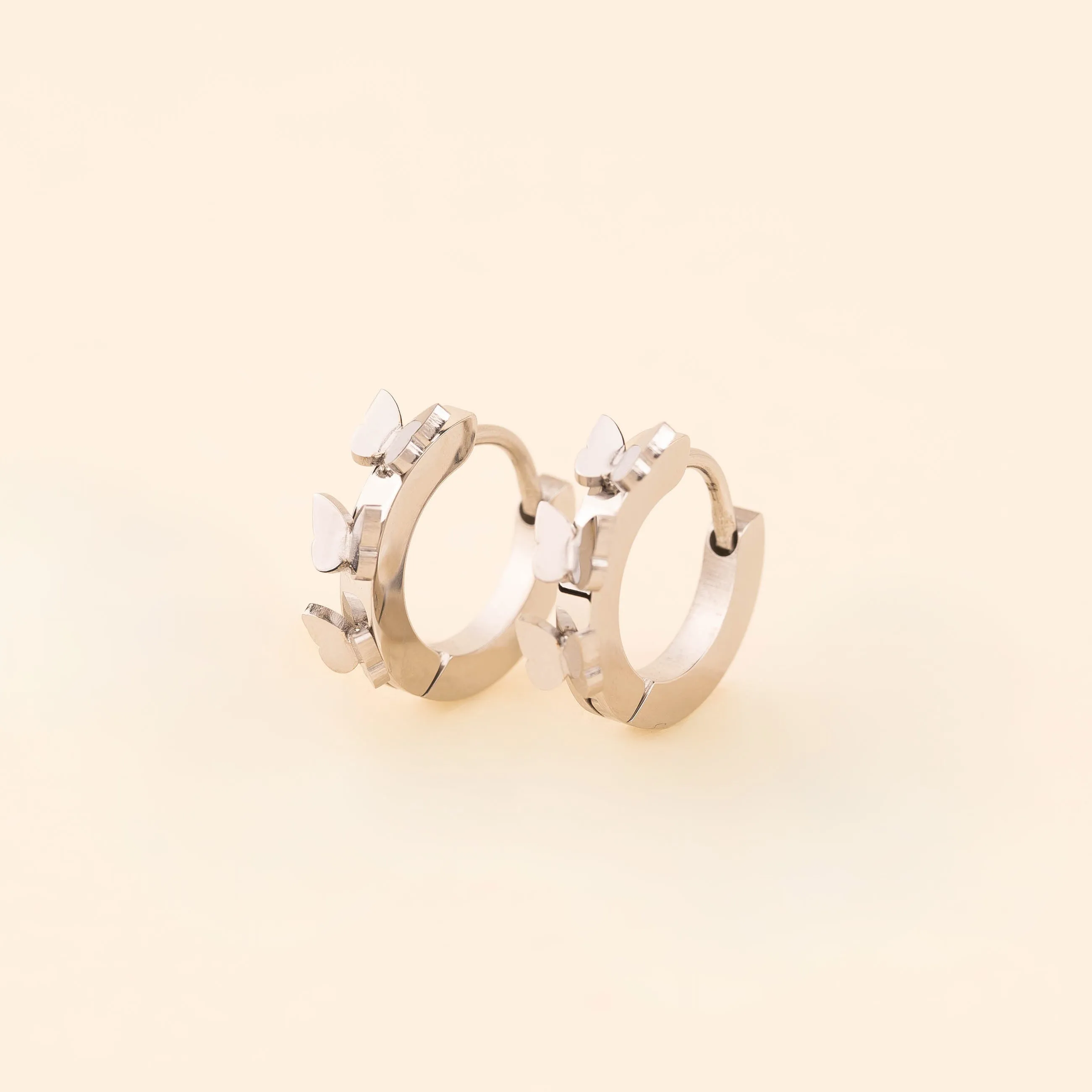 Butterfly 3D Huggie Hoop Earrings sold by Modcloth product image thumbnail 2