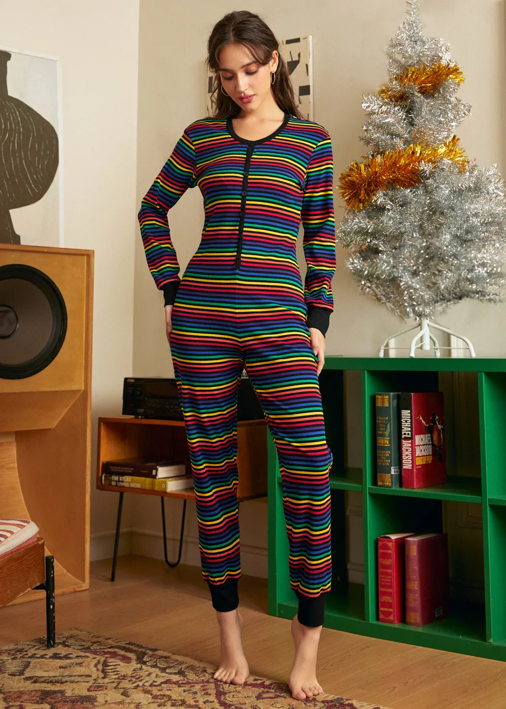 Rocking 'Round the Record Player Union Suit sold by Modcloth