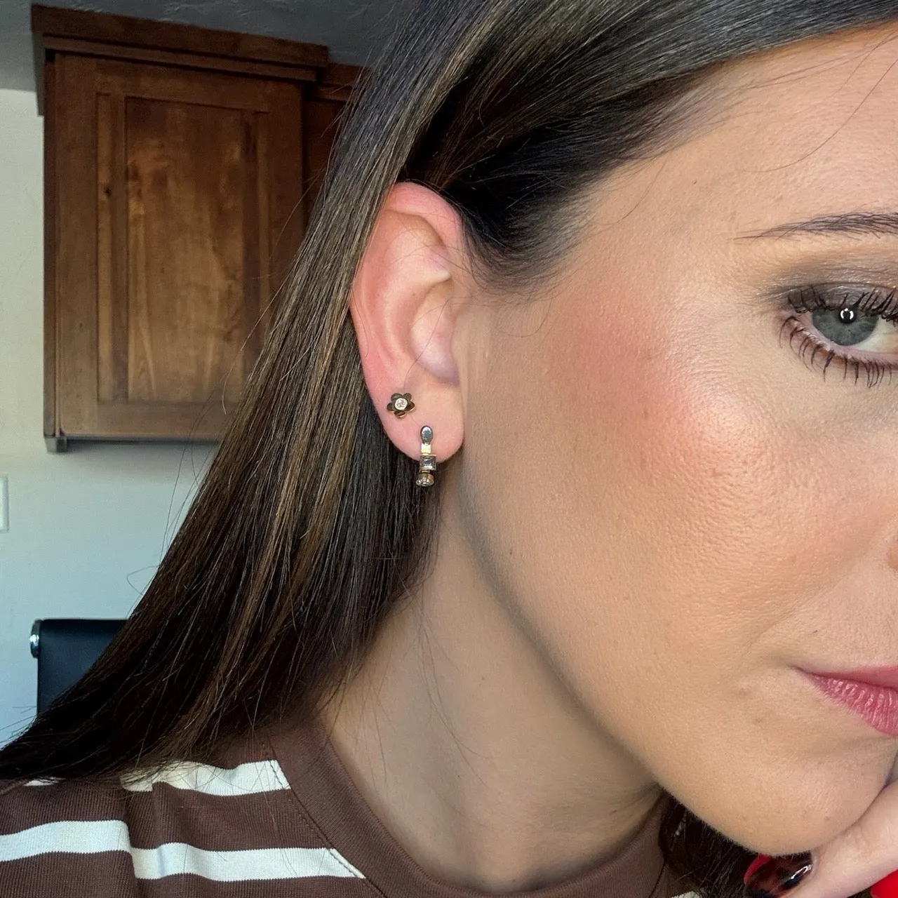 Mini Iridescent Flower Studs sold by Modcloth product image thumbnail 2