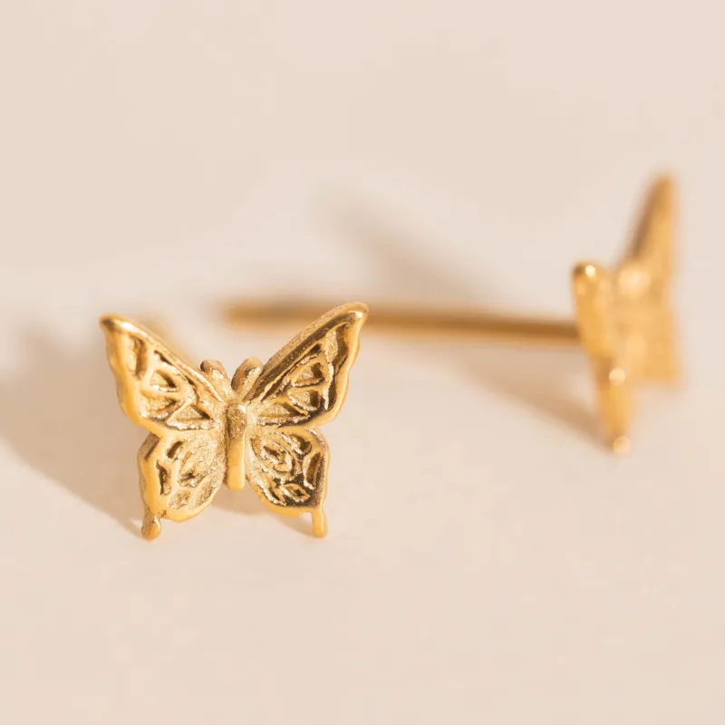 Mini Butterfly Stud Earrings sold by Modcloth
