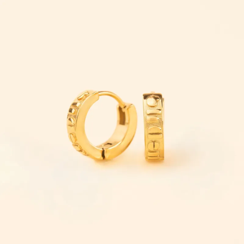 Oh Clem Chunky Huggie Hoop Earrings sold by Modcloth