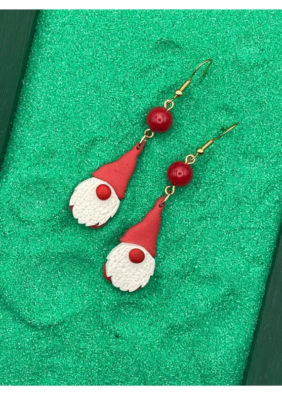 Holiday Gnome Earrings - Red sold by Modcloth
