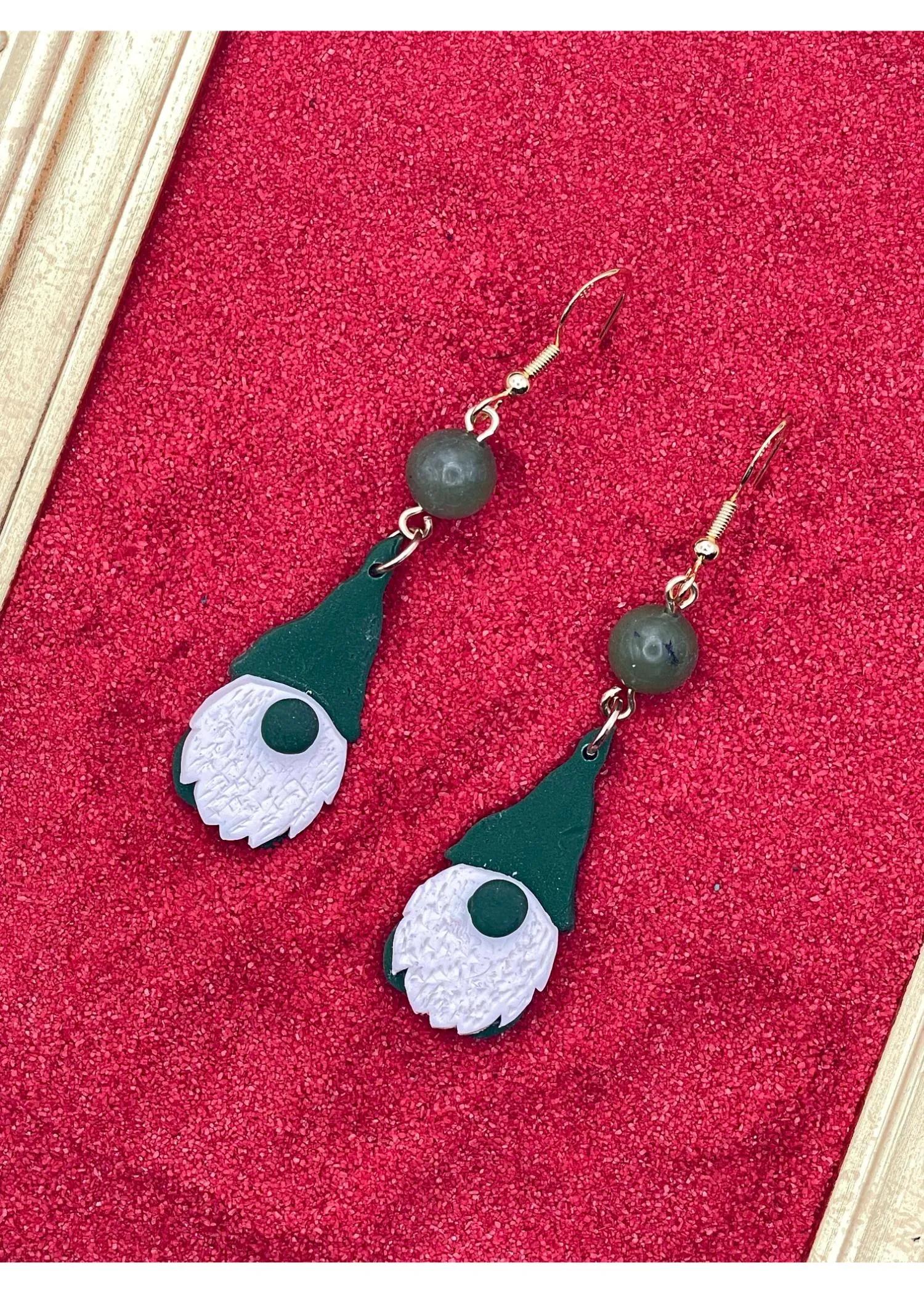 Holiday Gnome Earrings - Green sold by Modcloth