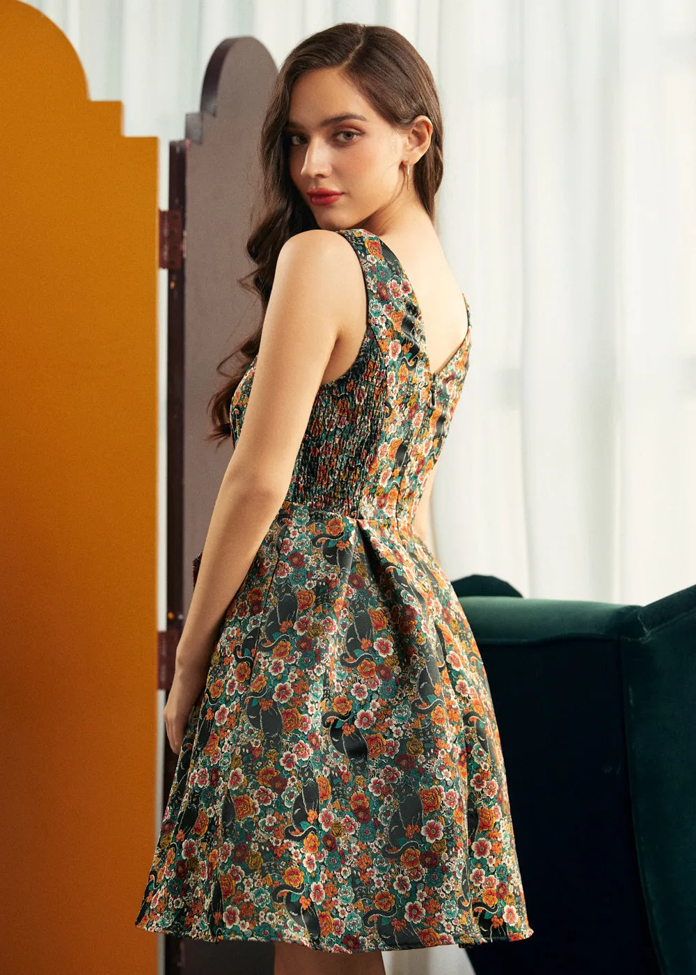 The Purrfectly Poised Fit & Flare Dress sold by Modcloth product image thumbnail 4