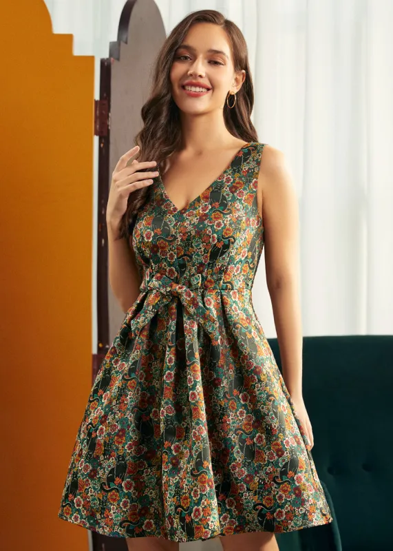 The Purrfectly Poised Fit & Flare Dress sold by Modcloth
