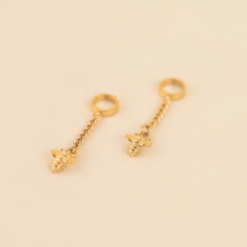 Mini Bumble Bee Huggie Hoop Charms sold by Modcloth