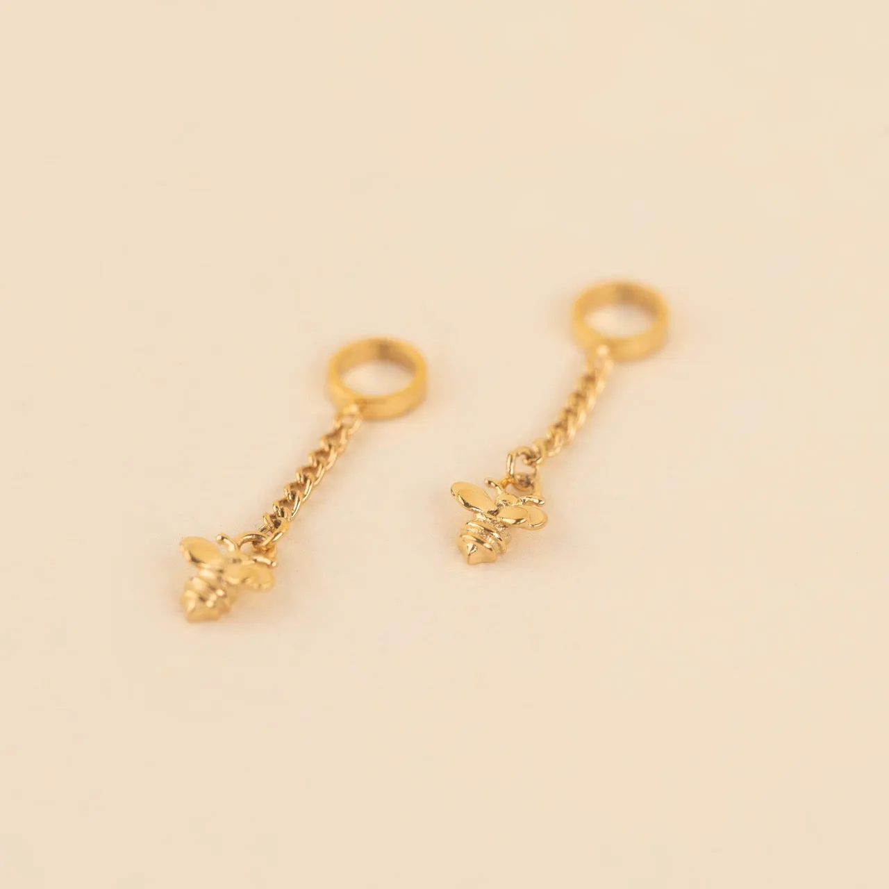 Mini Bumble Bee Huggie Hoop Charms sold by Modcloth