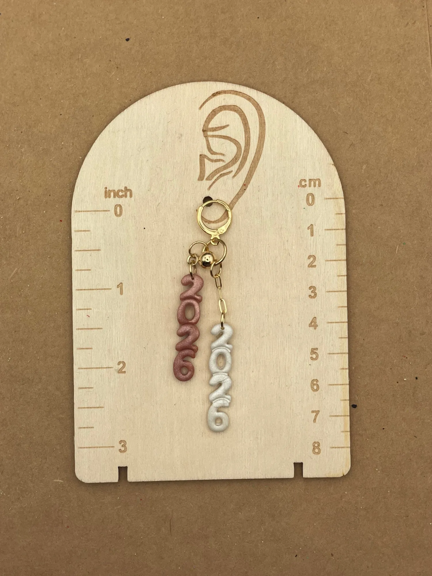 Jump Into 2026 Sparkly Rose Gold Earrings sold by Modcloth product image thumbnail 2