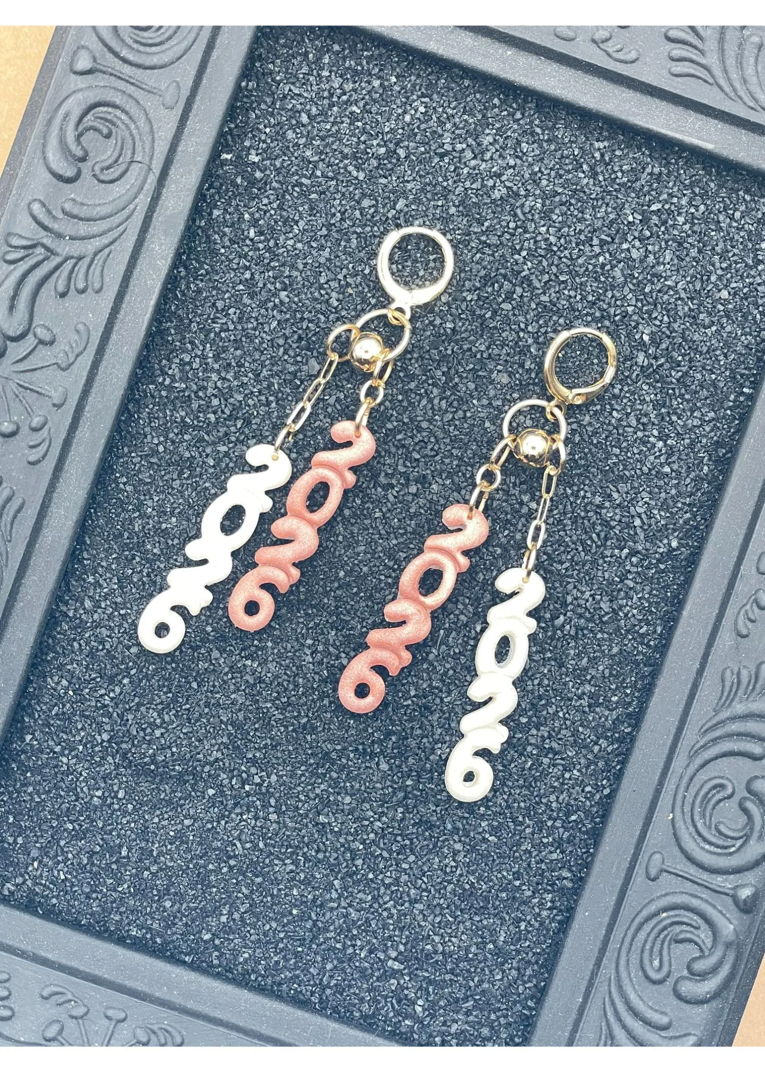 Jump Into 2026 Sparkly Rose Gold Earrings sold by Modcloth