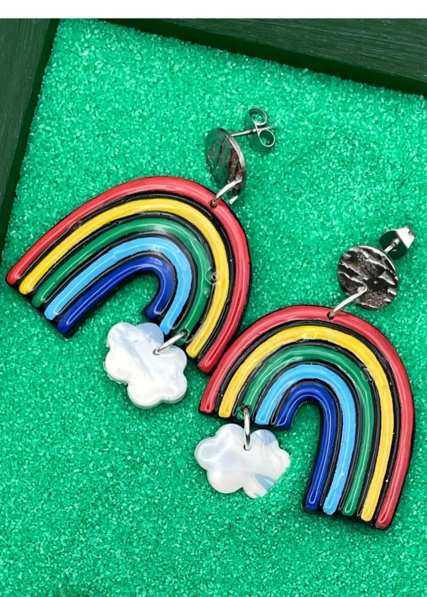 Rainbow and Dangly Cloud Earrings sold by Modcloth product image thumbnail 2