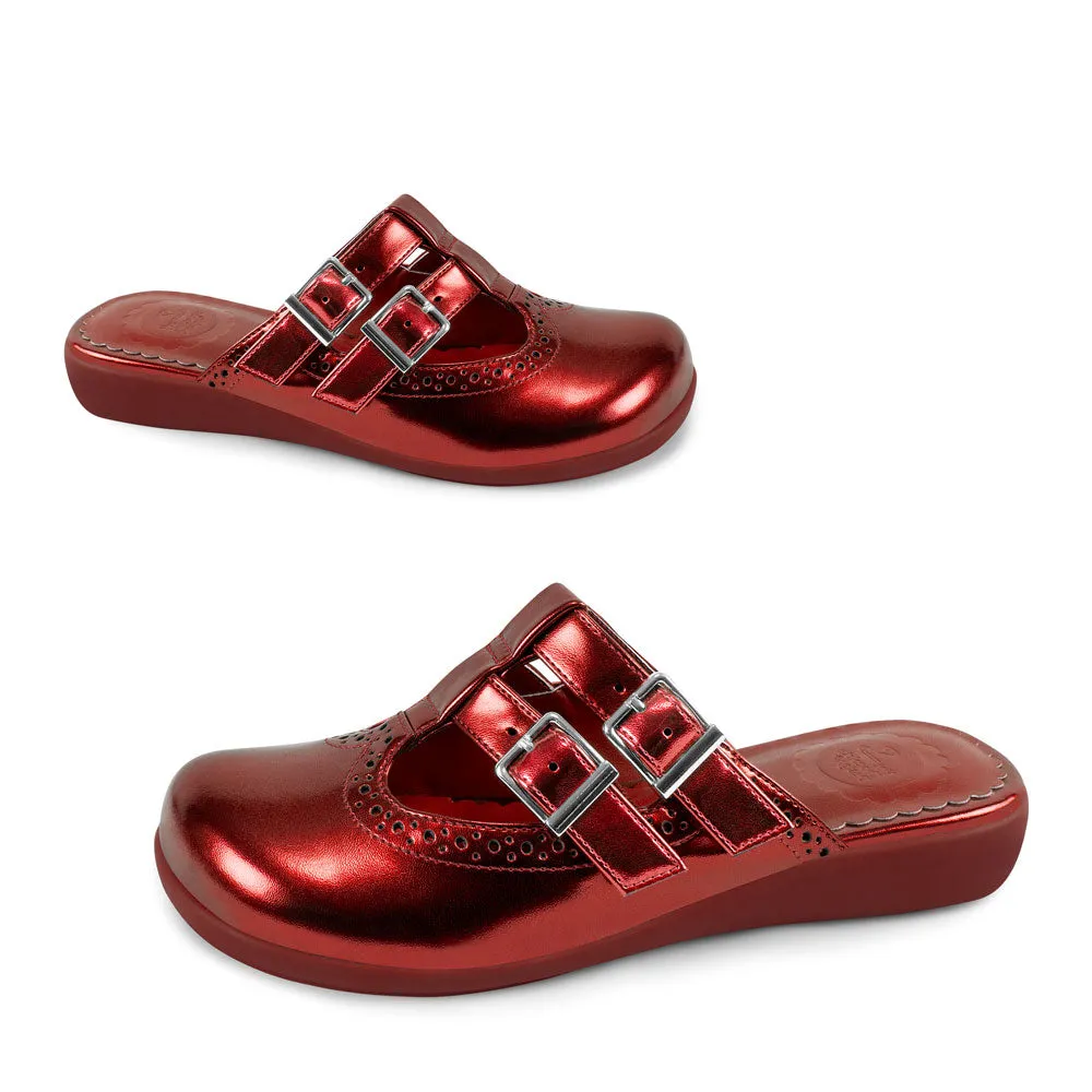 Chocolaticas® Chrome Crush Crimson Women's Clog sold by Modcloth product image thumbnail 4