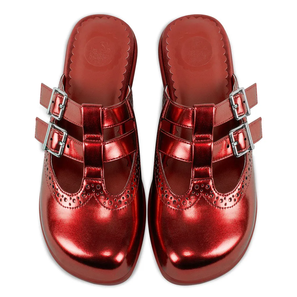 Chocolaticas® Chrome Crush Crimson Women's Clog sold by Modcloth product image thumbnail 3