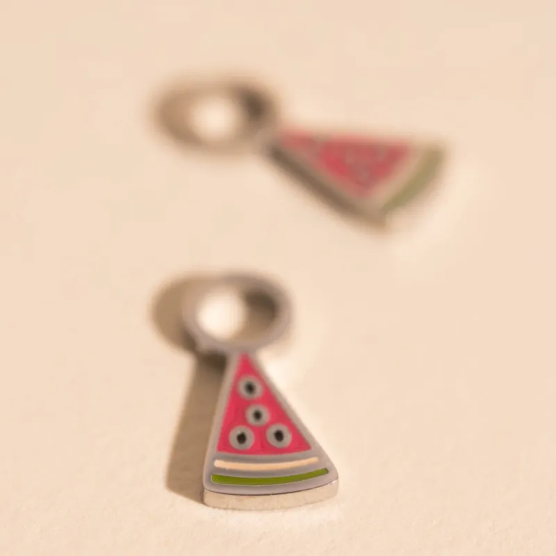 Mini Watermelon Huggie Hoop Charms sold by Modcloth