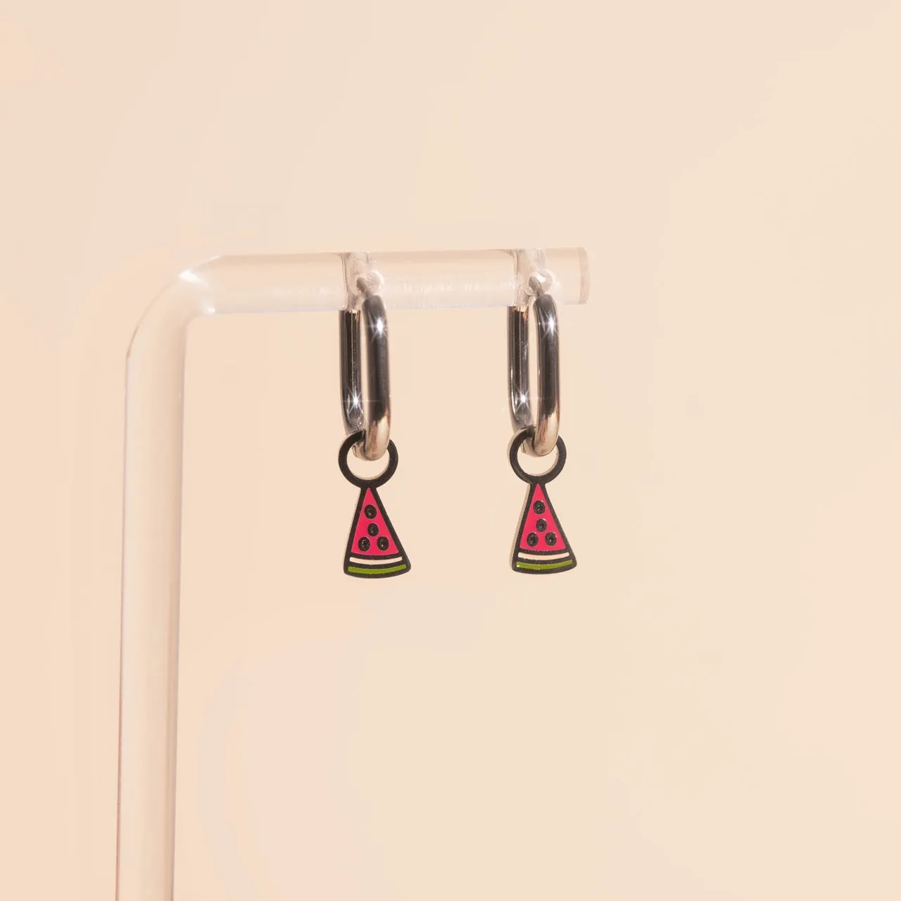 Mini Watermelon Huggie Hoop Charms sold by Modcloth product image thumbnail 3