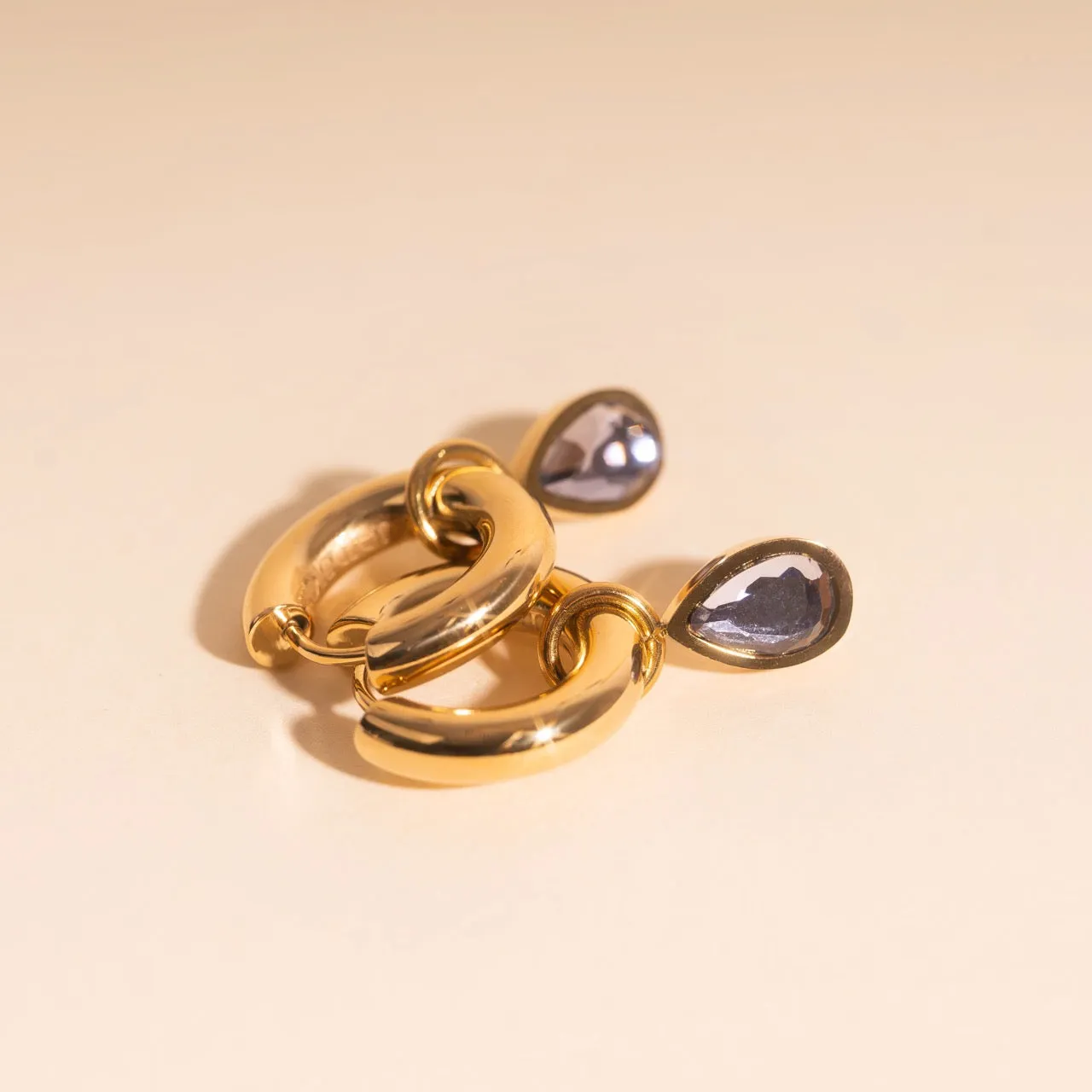 Lilac Drop Huggie Hoop Charms sold by Modcloth product image thumbnail 4