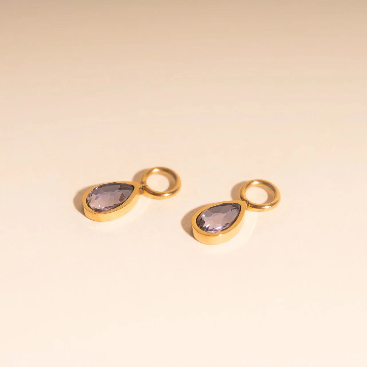 Lilac Drop Huggie Hoop Charms sold by Modcloth product image thumbnail 2