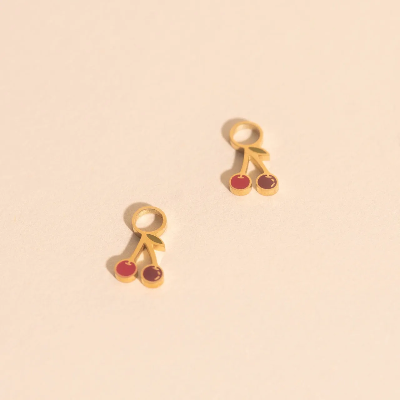 Mini Cherry Huggie Hoop Charms sold by Modcloth product image thumbnail 3