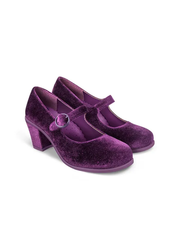 Chocolaticas® Mid Heels Plum Elixir Women's Mary Jane Pump sold by Modcloth