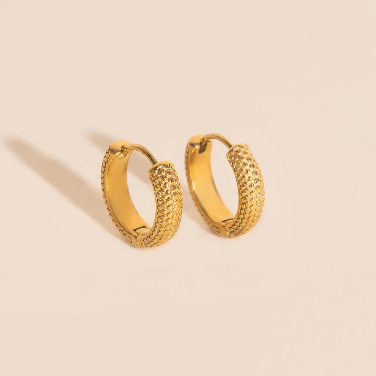Snake Chunky Huggie Hoop Earrings sold by Modcloth product image thumbnail 2