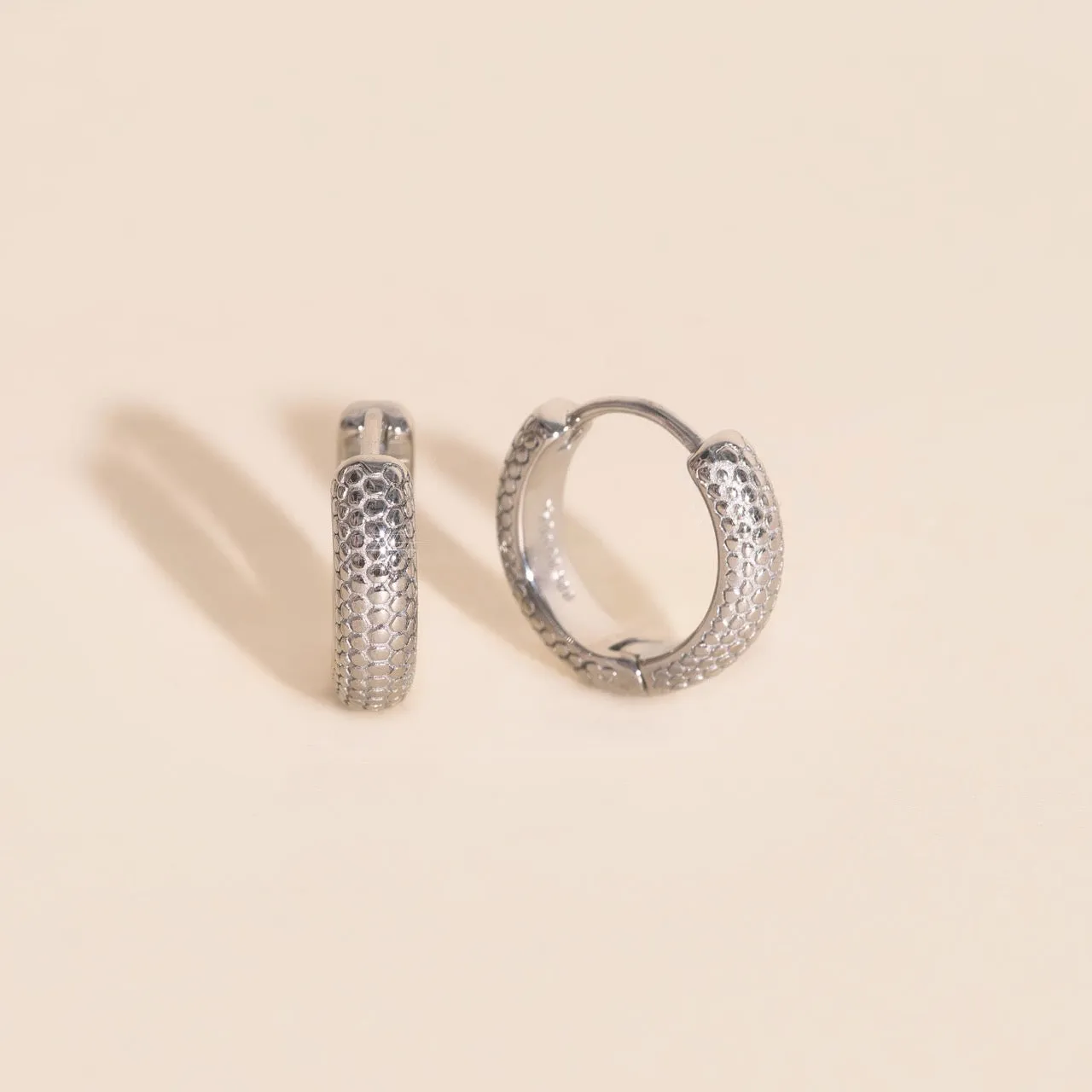 Snake Chunky Huggie Hoop Earrings sold by Modcloth product image thumbnail 3