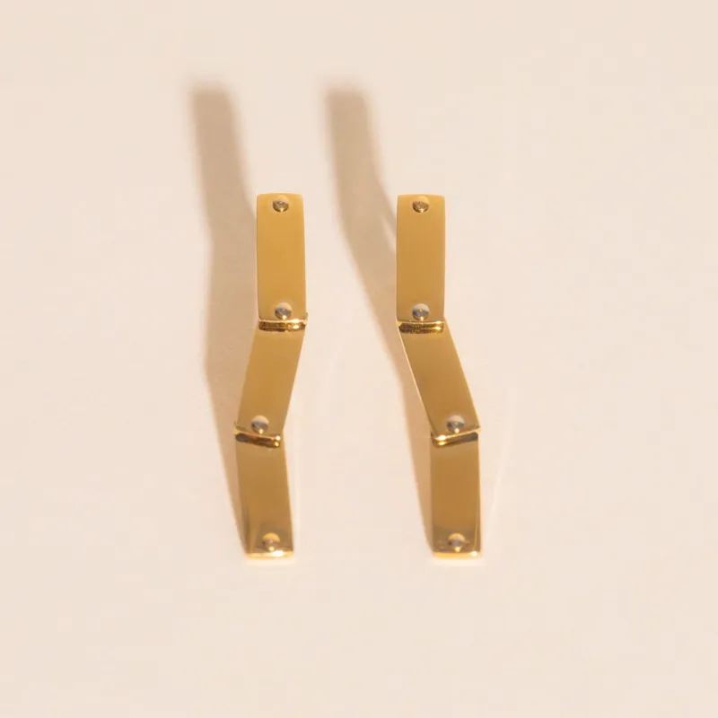 Flat Hammered Bar Stud Earrings sold by Modcloth