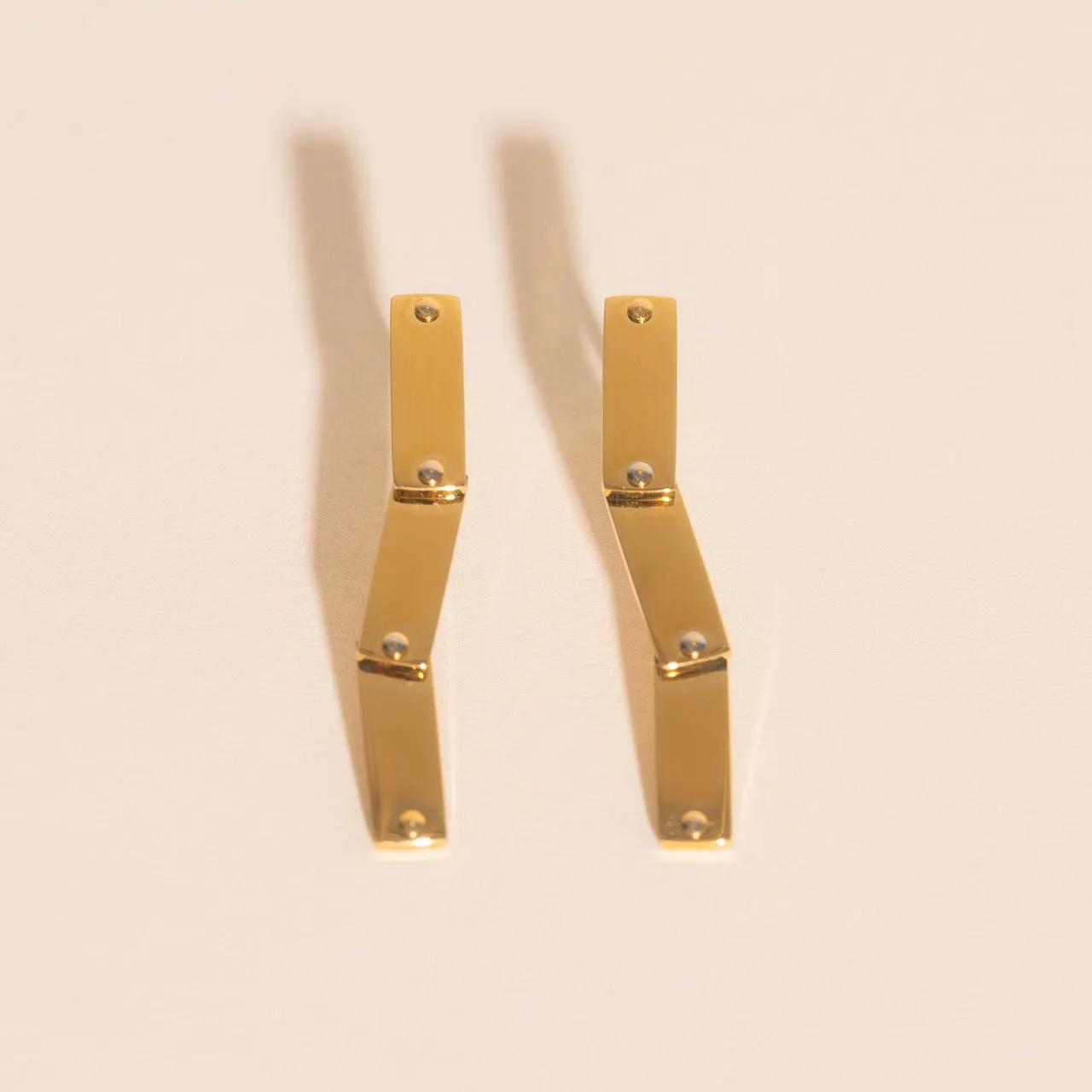 Flat Hammered Bar Stud Earrings sold by Modcloth