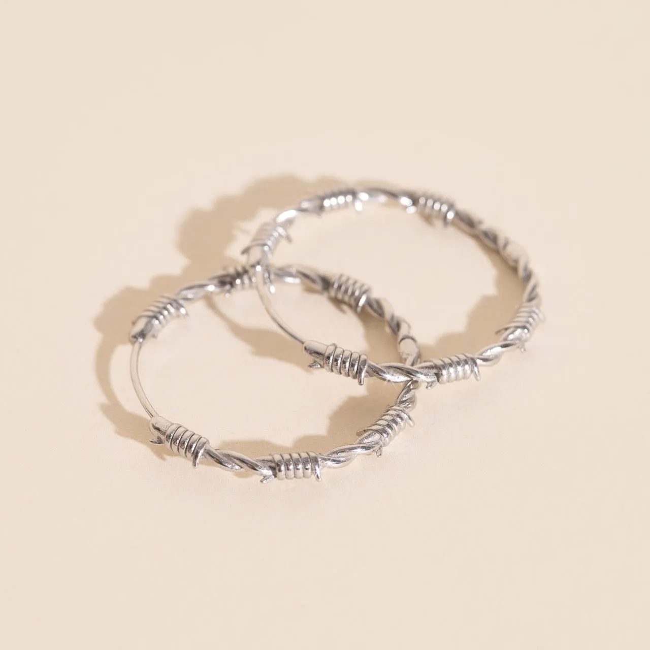 Barbed Wire Huggie Hoop Earrings sold by Modcloth product image thumbnail 4