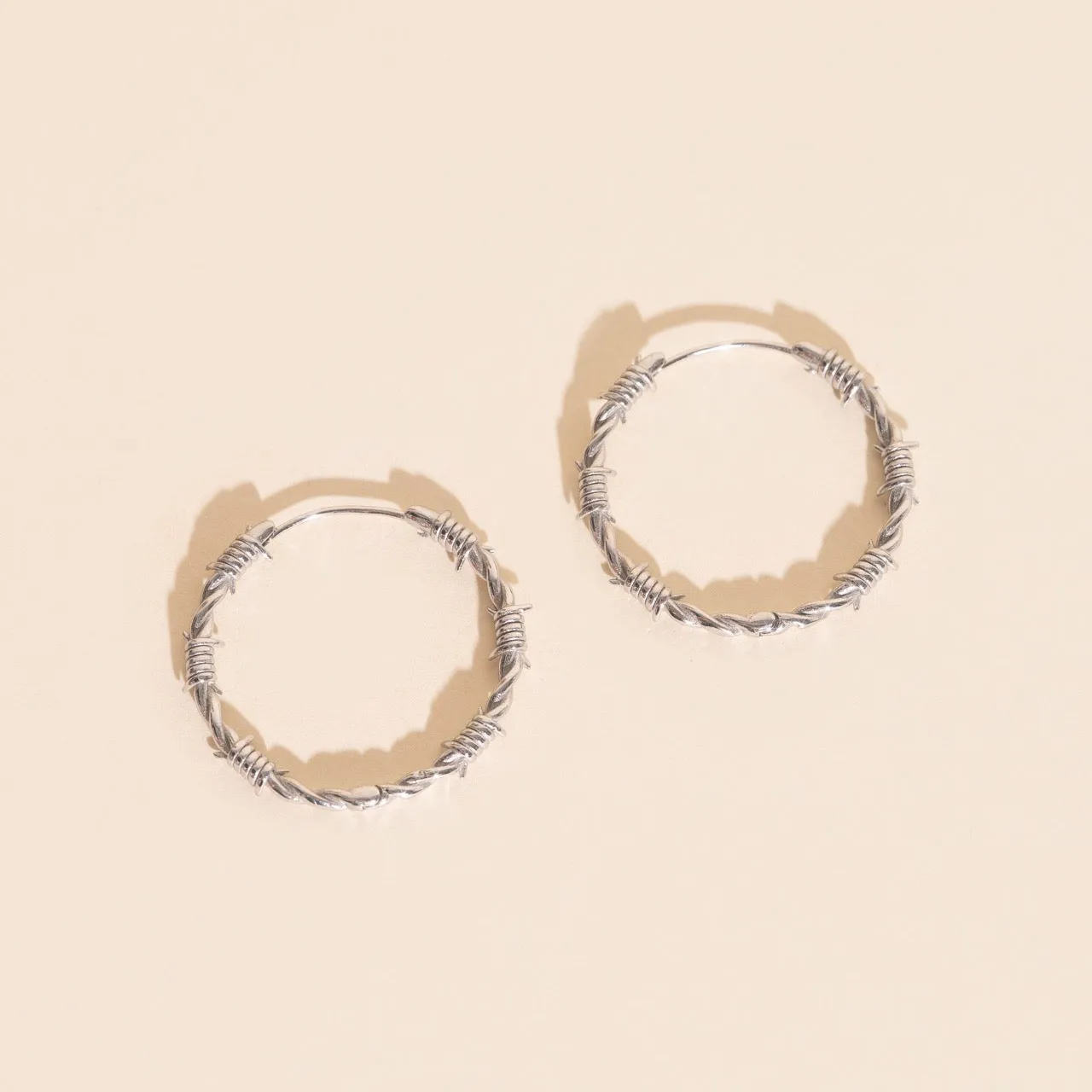 Barbed Wire Huggie Hoop Earrings sold by Modcloth product image thumbnail 5