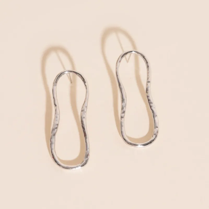 Hammered Oval Stud Earrings sold by Modcloth