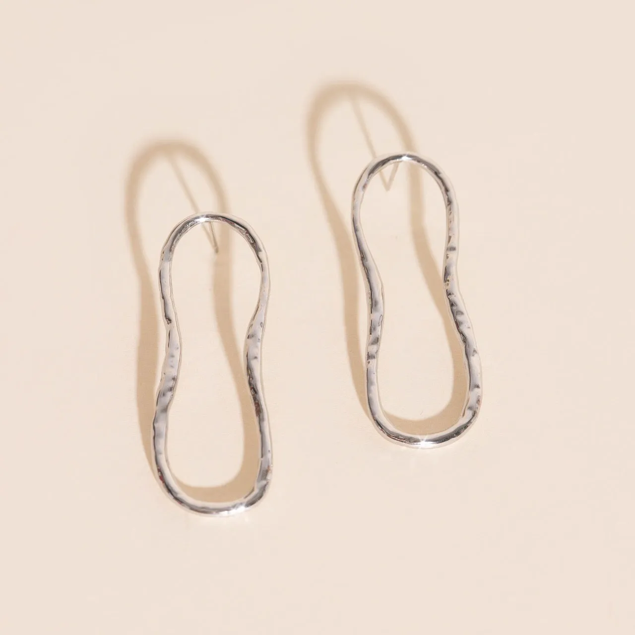 Hammered Oval Stud Earrings sold by Modcloth