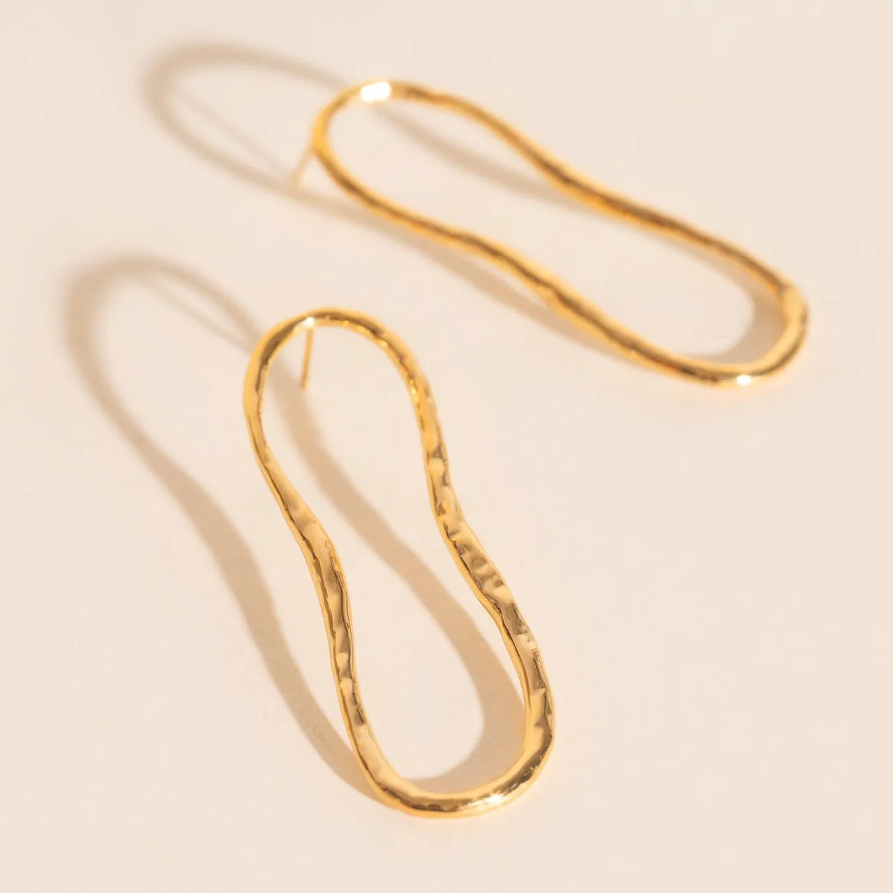 Hammered Oval Stud Earrings sold by Modcloth product image thumbnail 2
