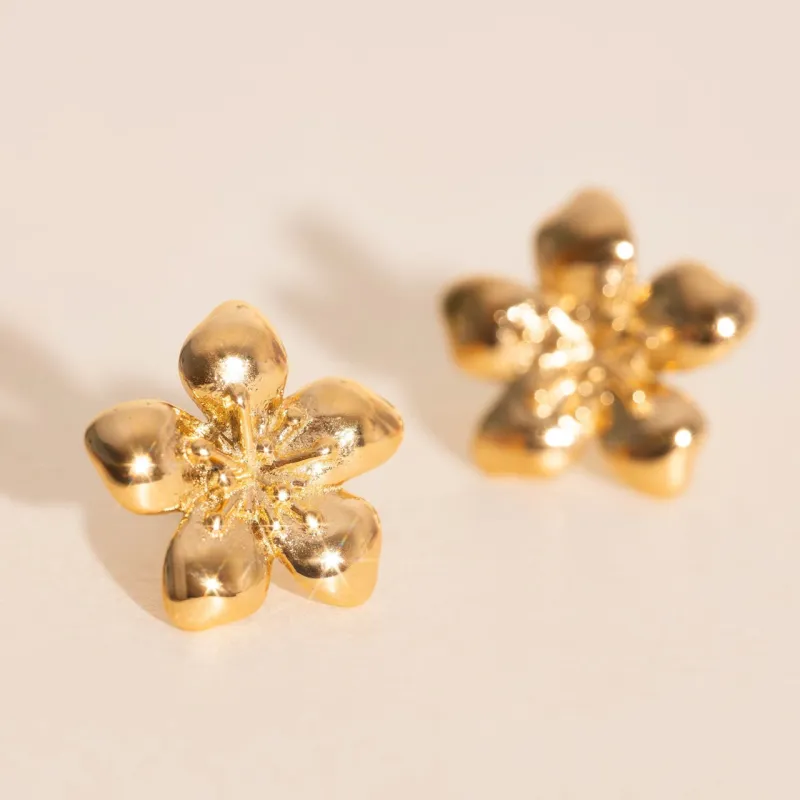 Hibiscus Stud Earrings sold by Modcloth