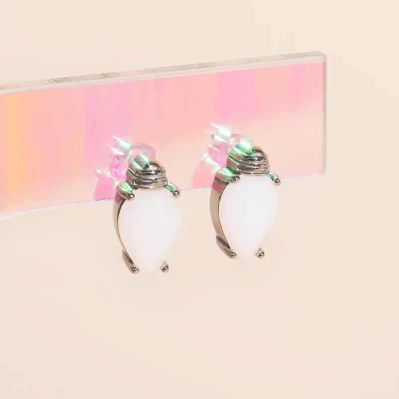 Crystal Bulb Stud Earrings sold by Modcloth