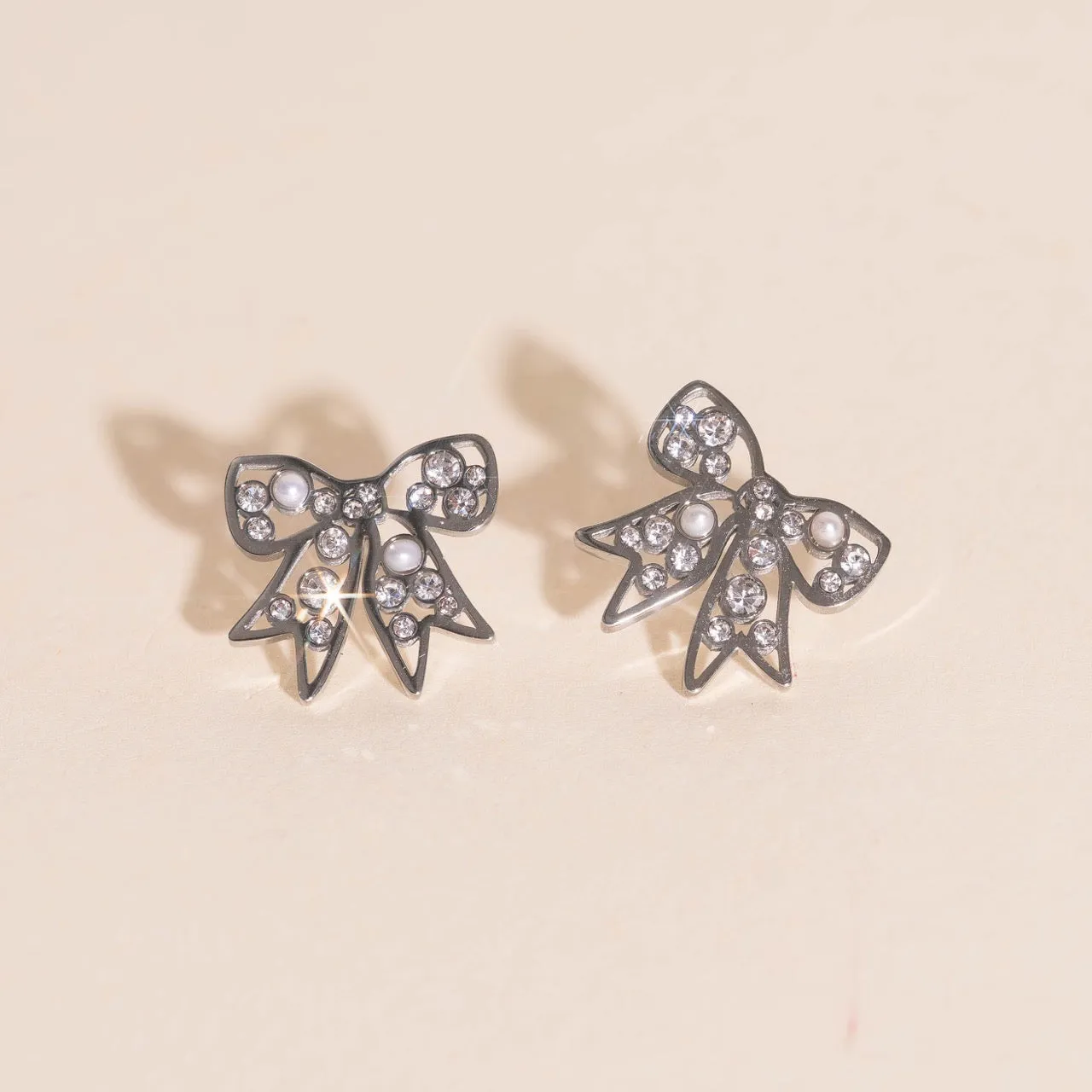Luxe Ribbon Bow Stud Earrings sold by Modcloth product image thumbnail 5