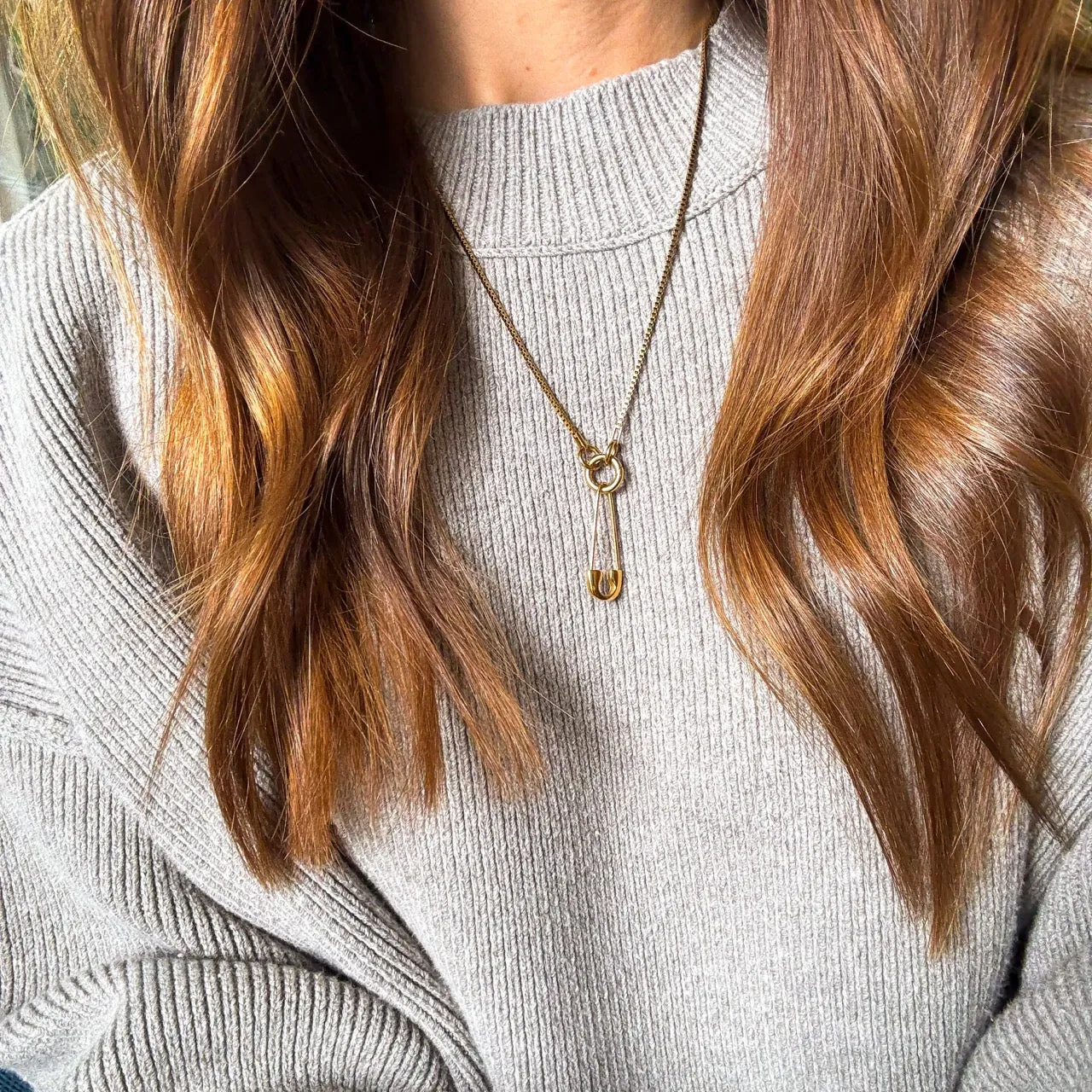 Safety Pin Necklace Charm Clasp (31mm) sold by Modcloth product image thumbnail 3