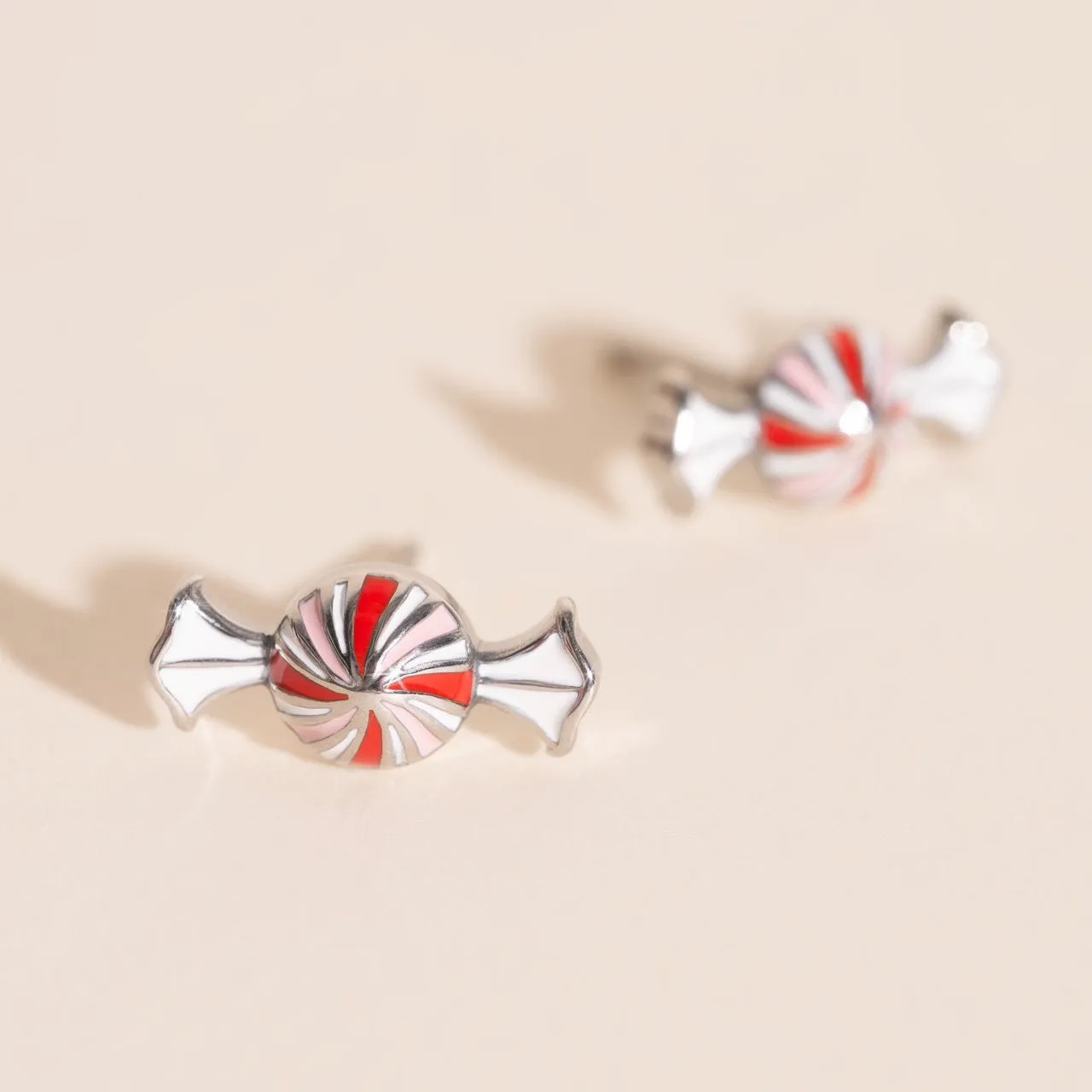 Peppermint Candy Stud Earrings sold by Modcloth product image thumbnail 4