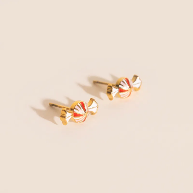 Peppermint Candy Stud Earrings sold by Modcloth