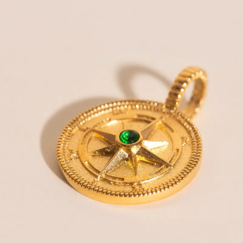 Crystal Compass Necklace Charm sold by Modcloth