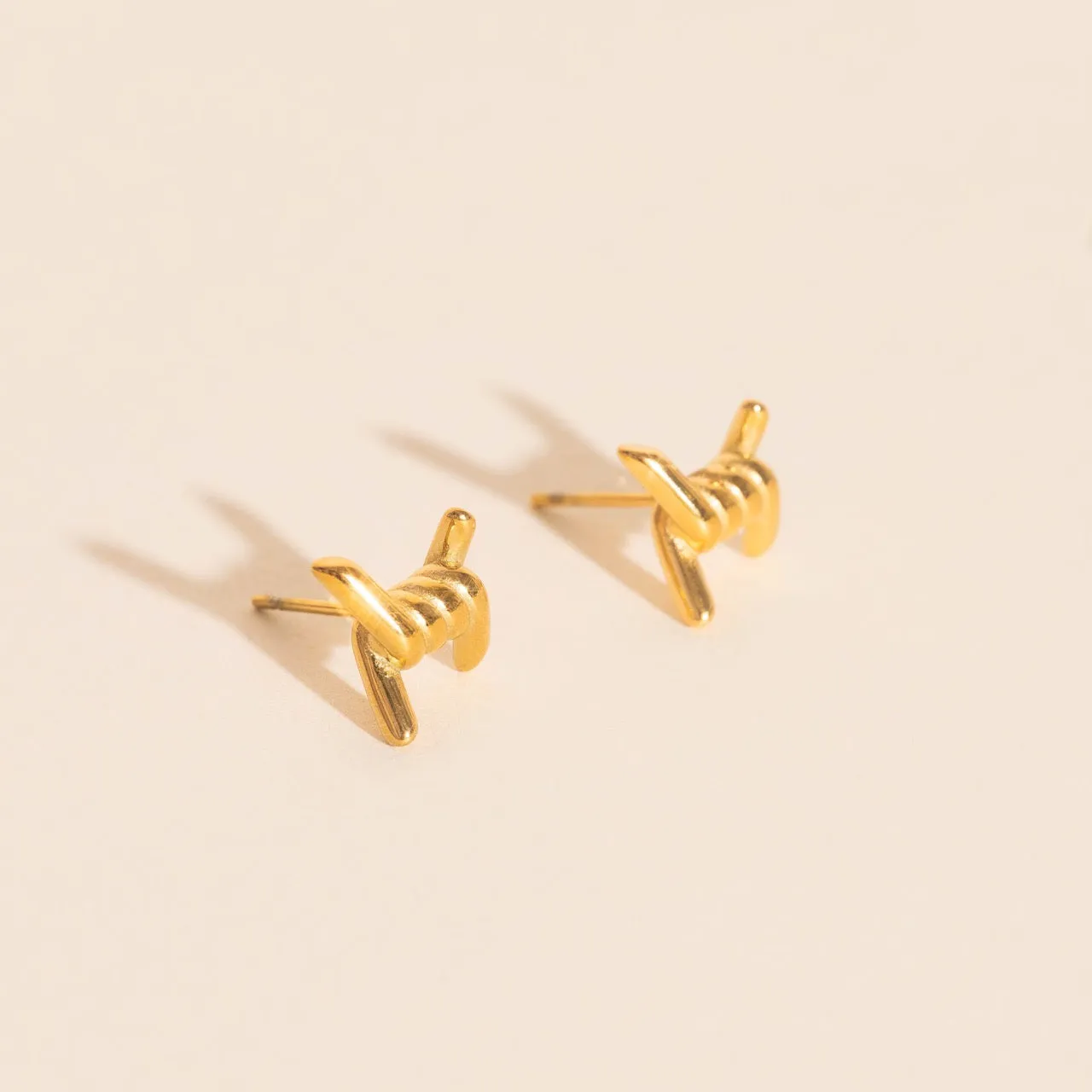 Barbed Wire Stud Earrings sold by Modcloth product image thumbnail 2