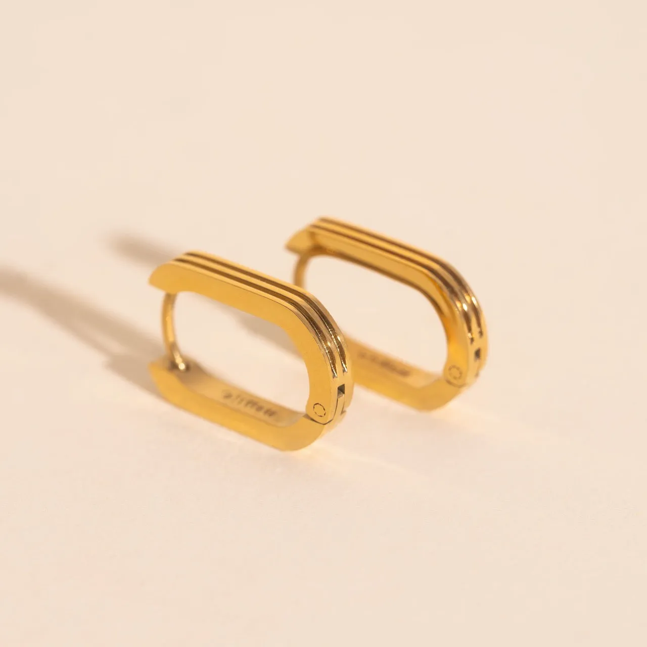 Oblong Line Huggie Hoop Earrings sold by Modcloth product image thumbnail 3